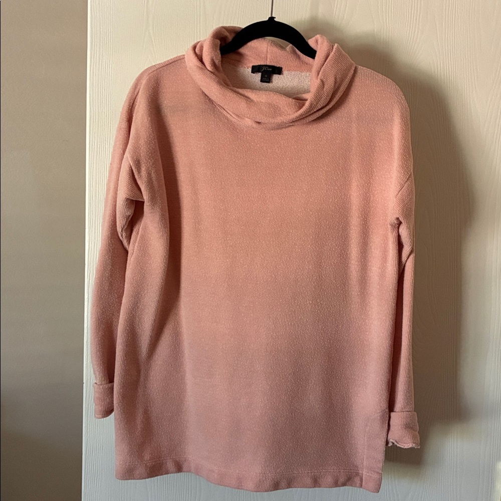 J. Crew Women's Soft Pink Cowl Neck Sweater, small
